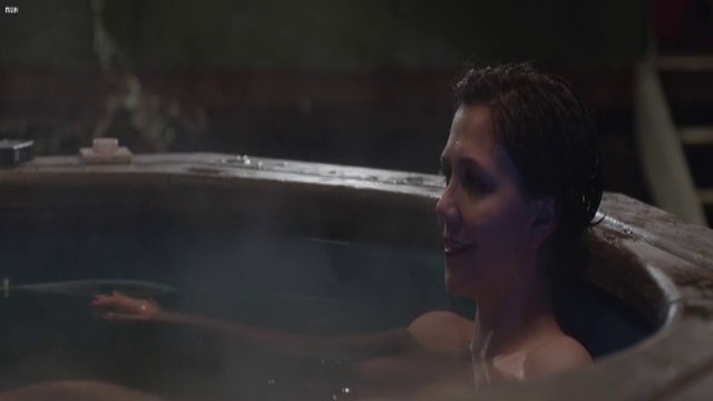 Maggie Gyllenhaal sexy scene – Frank (2014)